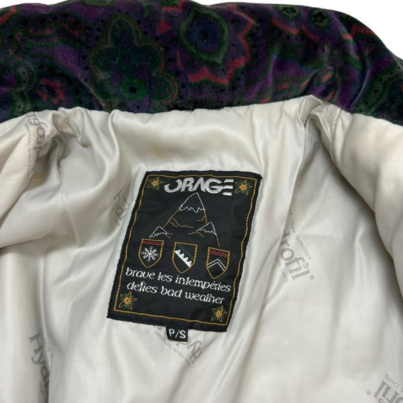 Vintage 80s 90s Orage Patchwork Multi Textured Full Zip Ski Jacket Small - Picture 11 of 15